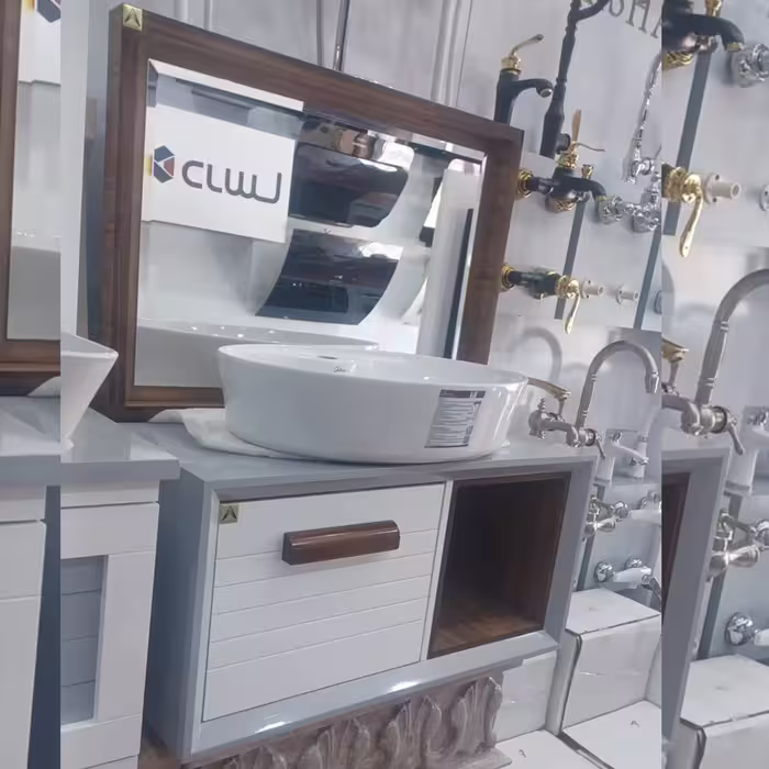 روشویی کابینتی مدل آنجل فول ست در ابعاد 70 و 80 با آینه