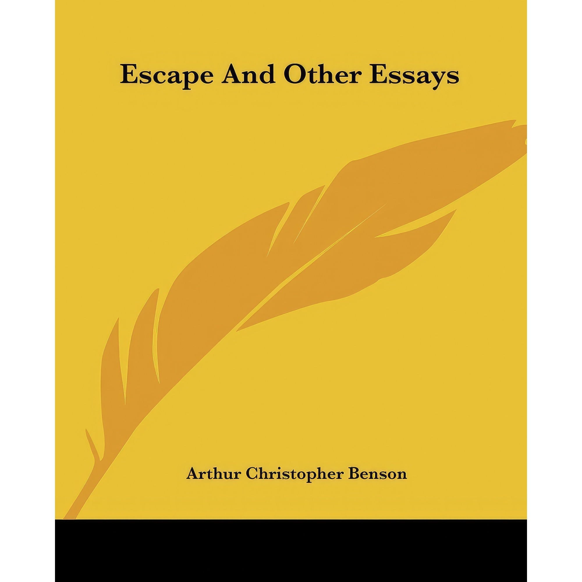 کتاب زبان اصلی Escape And Other Essays اثر Arthur Christopher Benson