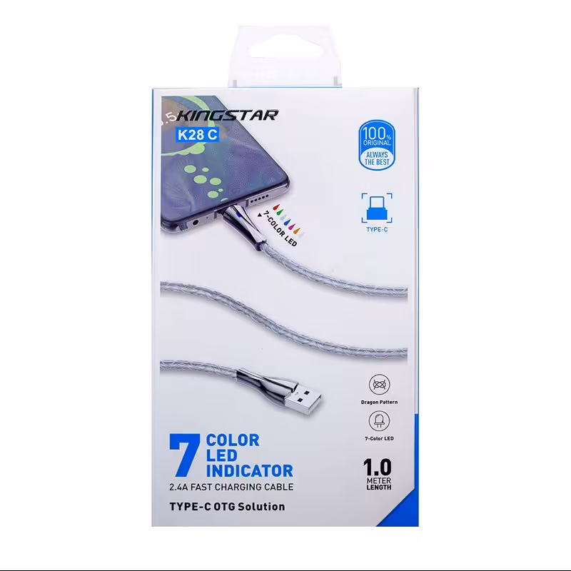 کابل تبدیل USB به USB-C کینگ استار مدل K28C طول 1 متر