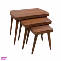 میز عسلی ویانا مدل کلاسیک کد 117GHB مجموعه 3 عددی