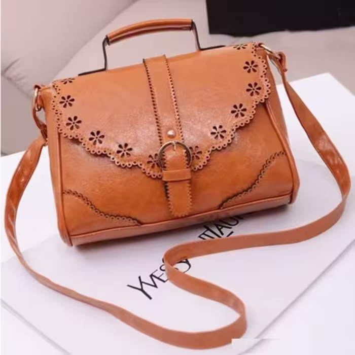 کیف دوشی چرم طبیعی دست دوز کد 2958