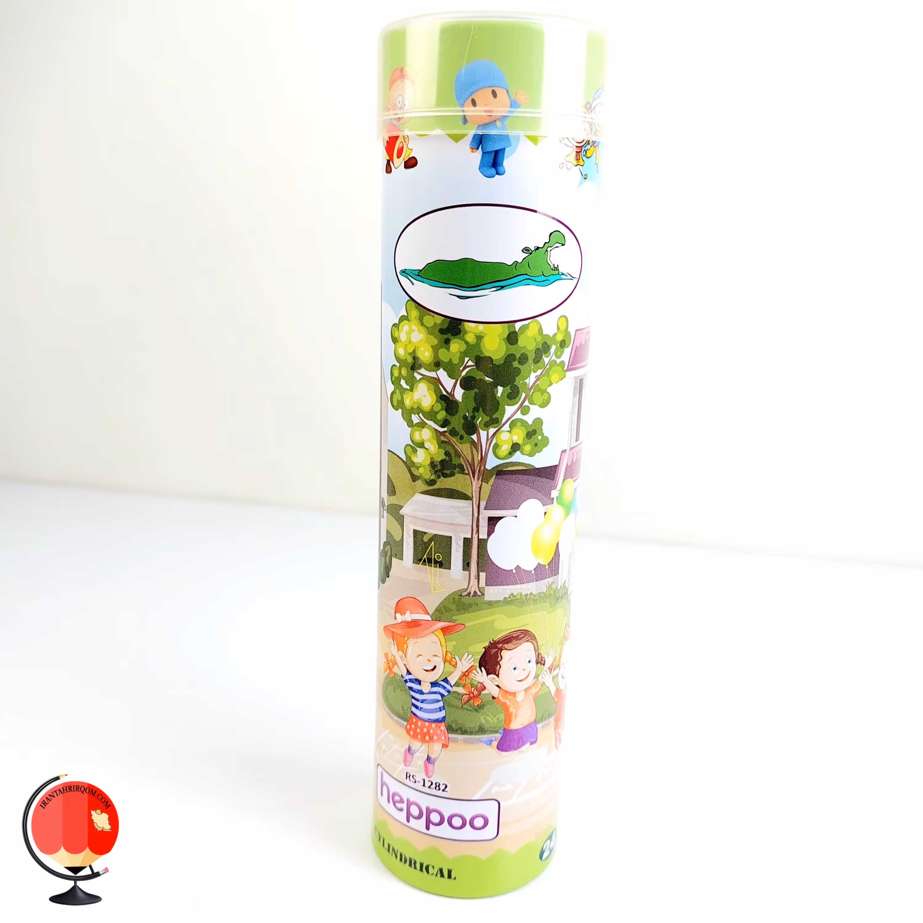 مداد رنگی 24 رنگ هیپو استوانه فلزی طرح کودک کد 1343