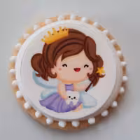 پک 6 عددی کوکی دندونی دخترونه چاپ خوراکی