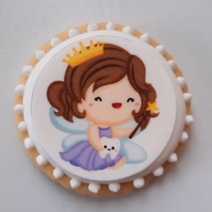 پک 6 عددی کوکی دندونی دخترونه چاپ خوراکی