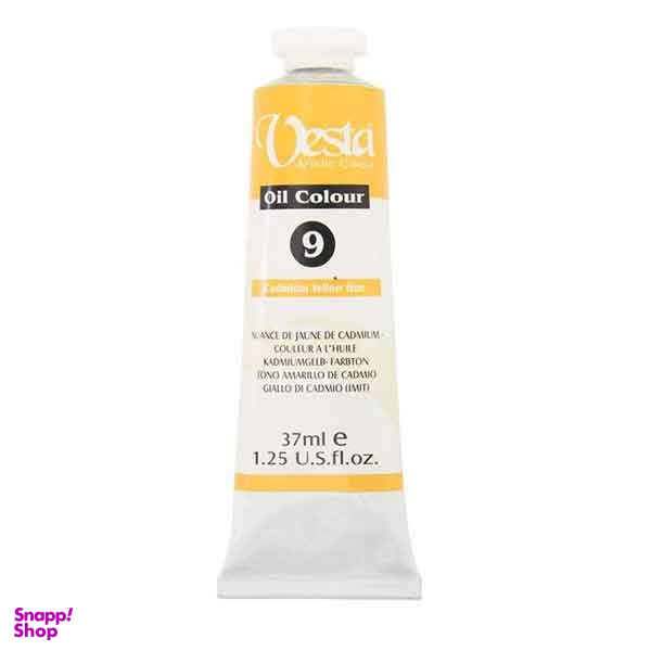 رنگ روغن وستا (Vesta) مدل Cadmium Yelloe Hue 9 حجم 37 میلی لیتر