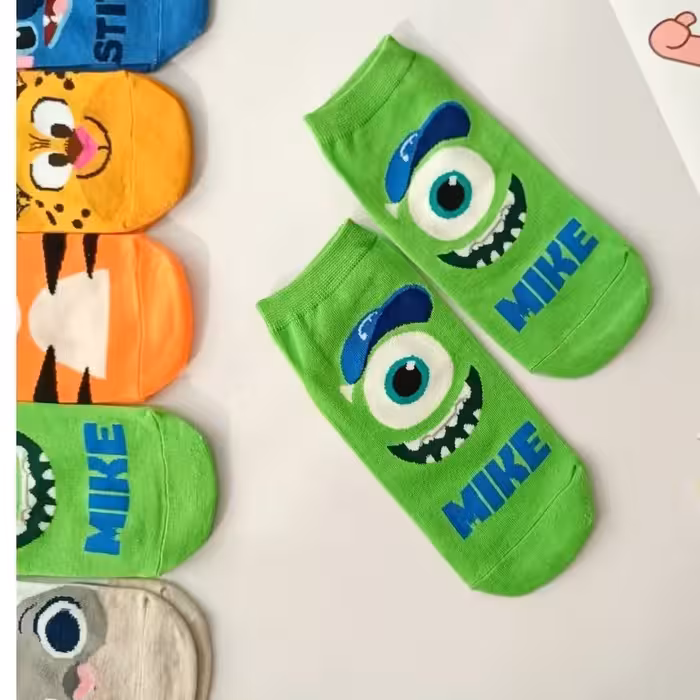 جوراب مچی کارتونی نخ پنبه وارداتی اریجینال  فری سایز از 35 تا 40 