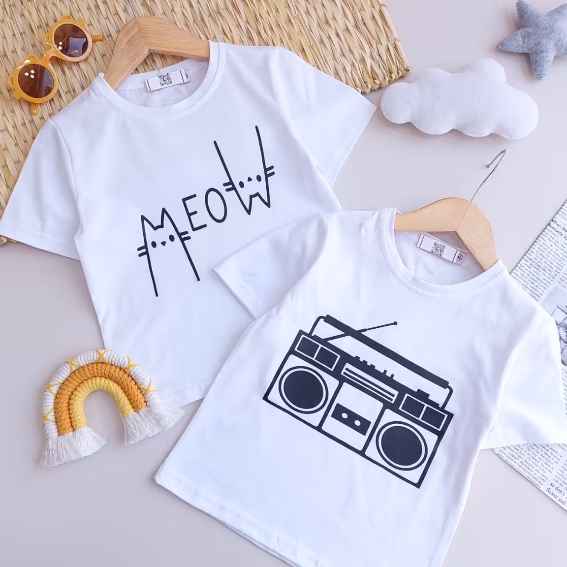 تیشرت سفید اسپرت کد 3122 سایز 60 و 65 مناسب 10 تا 13 سال 