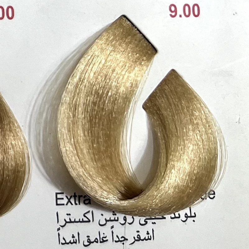 رنگ بلوند خیلی روشن اکسترا 900 ،رنگ مو کم آمونیاک پیلون و یک عدد اکسیدان | amazonchi