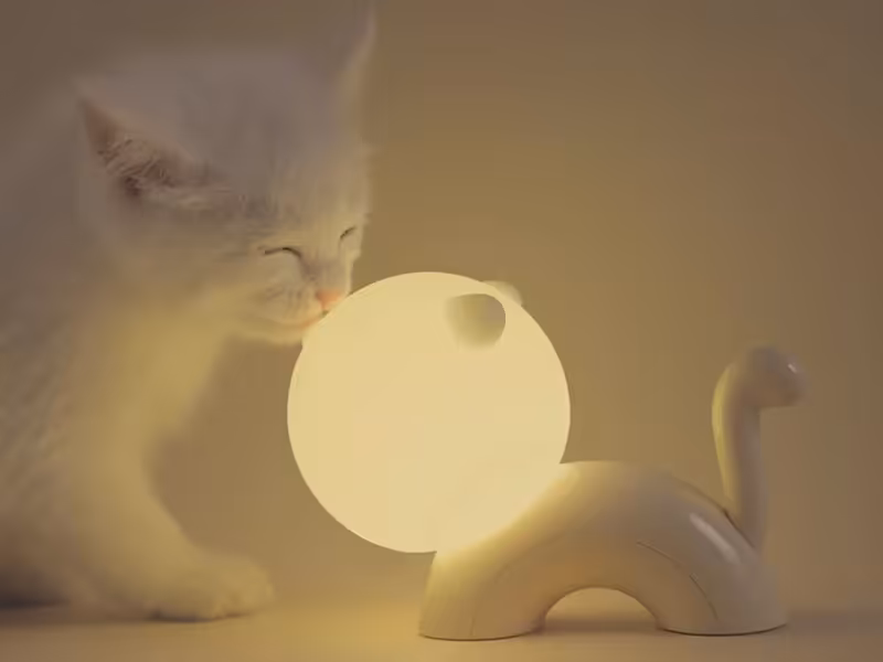 چراغ خواب فانتزی طرح گربه Meow Night Light Rechargeable Atmosphere Table Lamp QV-08