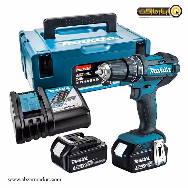 دریل شارژی چکشی ماکیتا لیتیوم 18 ولت مدل DHP482RTJ
