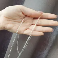 گردنبند زنجیری ساده استیل سبک ظریف و شیک از برند اکسسوری 