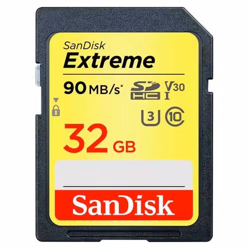 کارت حافظه سندیسک مدل SanDisk 32GB Extreme SDHC UHS-I U3 90MB/s