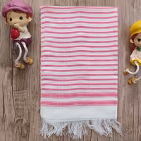 حوله دستبافت نخی طرح 1