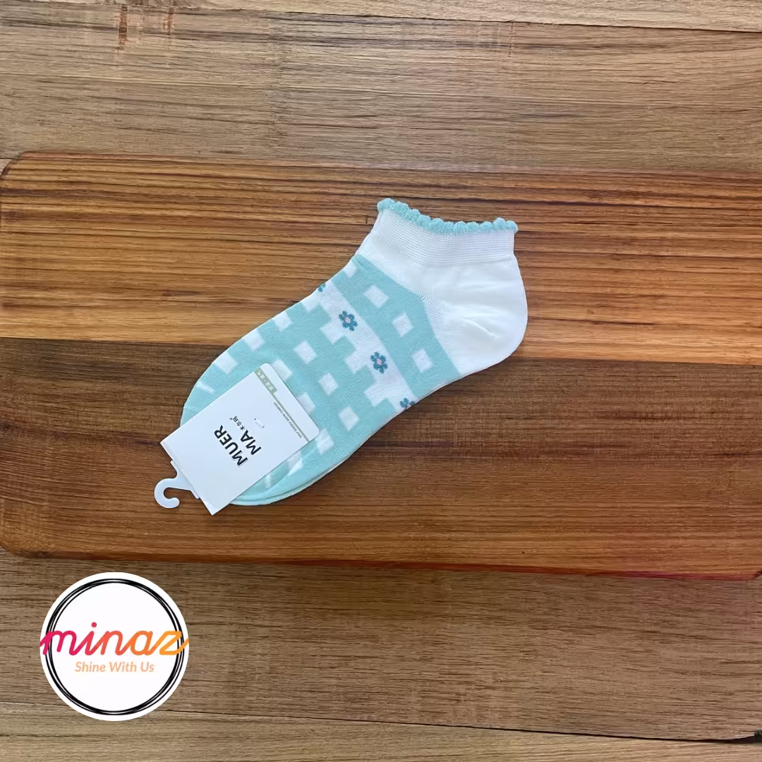 جوراب مچی طرح خرگوش سفید و آبی شماره 1