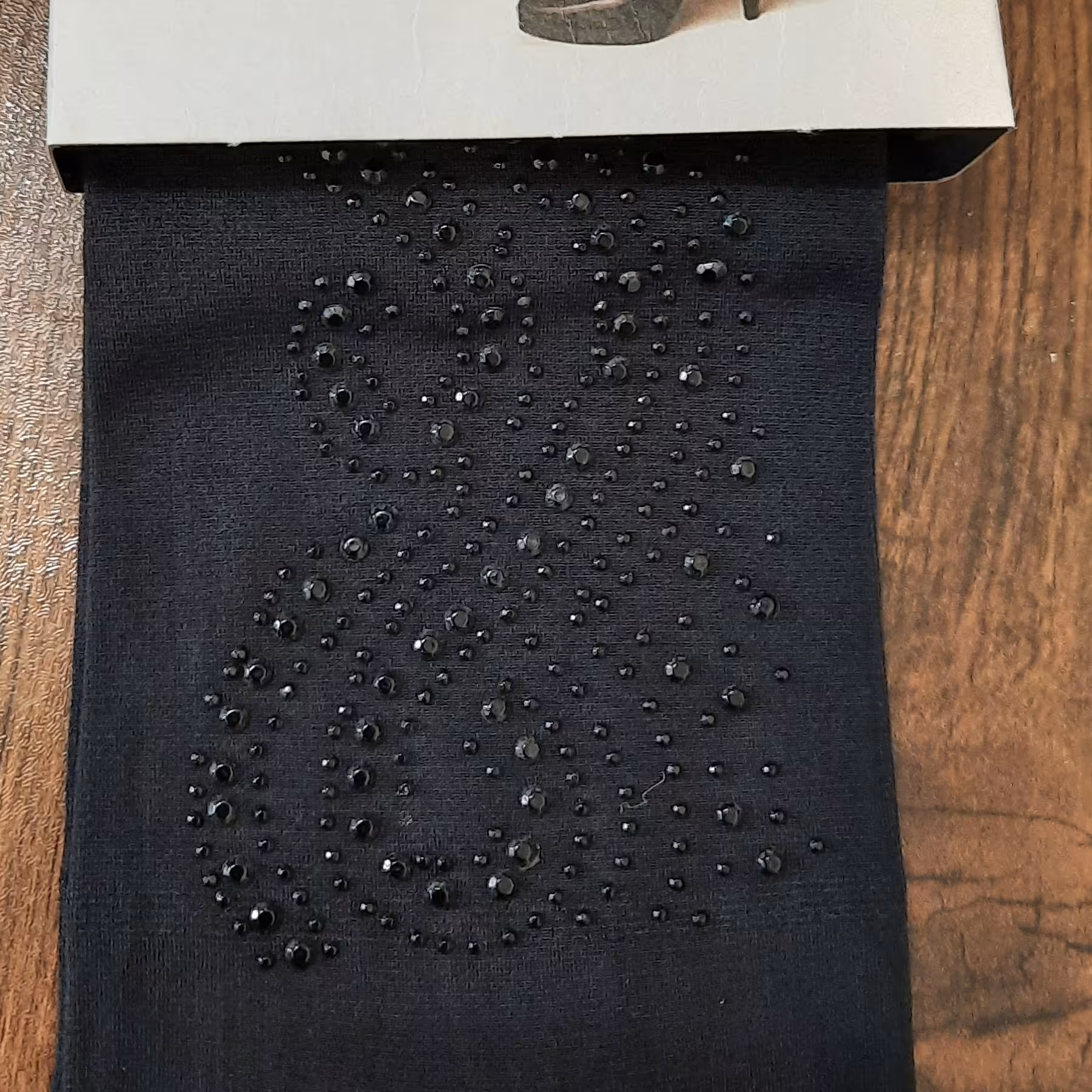 جوراب پنتی نگین دار 6 جفتدرجه 1 با نخ اعلا  نگین کریستالی