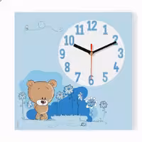 ساعت دیوازی اتاق کودک طرح خرس و زنبور کد 8734
