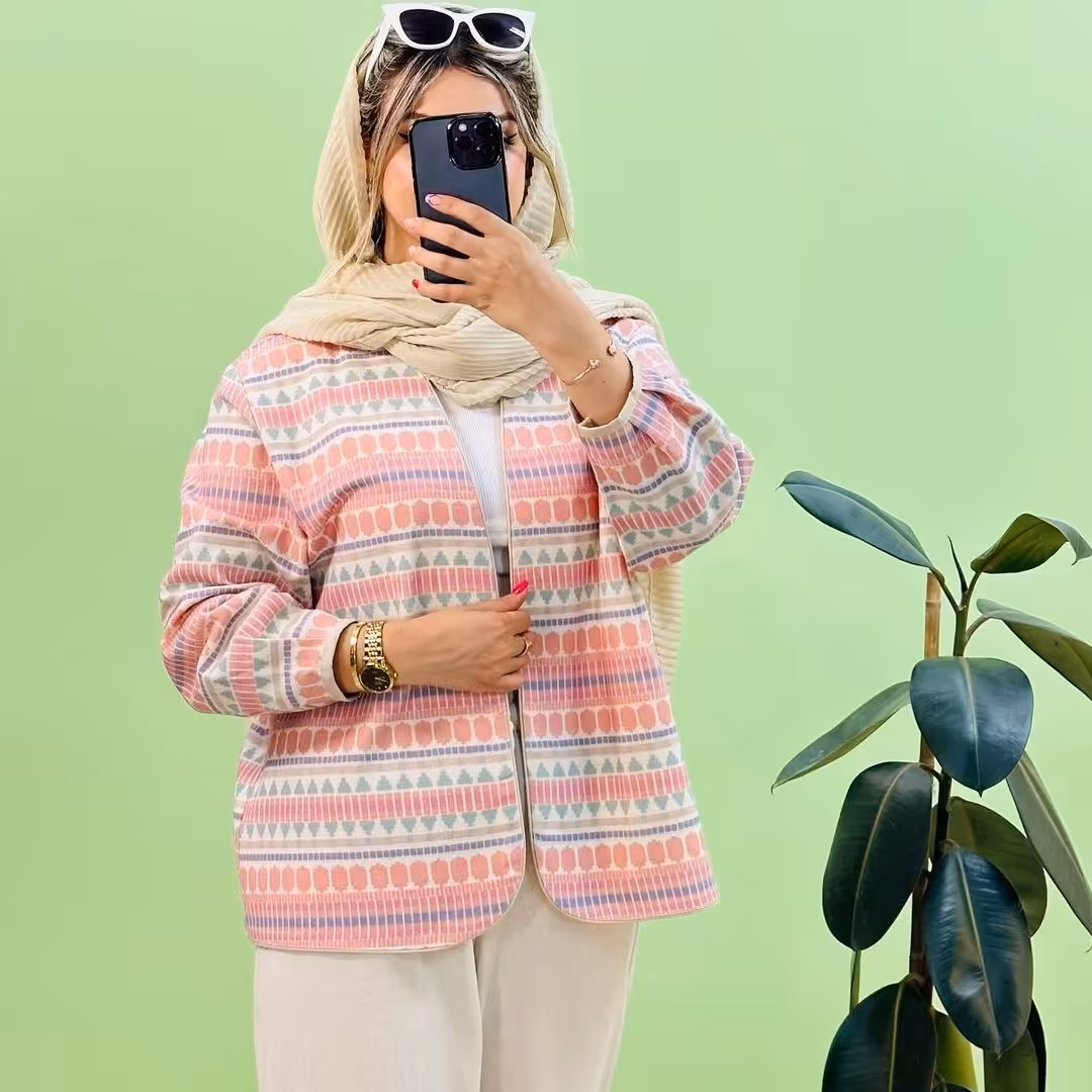 کت تک لینن طرحدار شومیز لینن کت طرح دار لینن کت زنانه