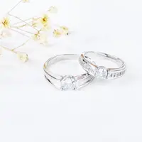 حلقه ست طرح جواهر با نقره ایتالیا کد 10641
