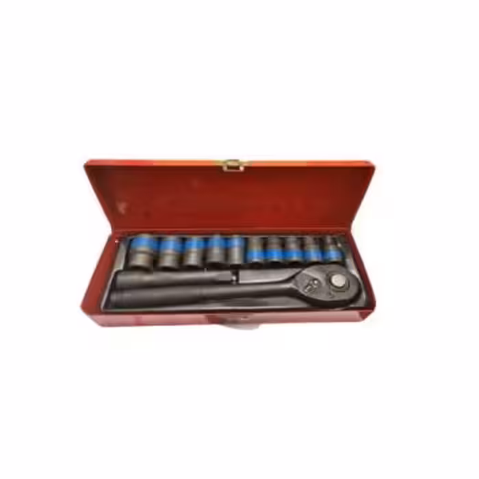 جعبه بکس 12 پارچه درایو 1/2 مشکی فوندا PHUNDA جعبه فلزی