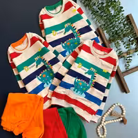 ست بلوز و شلوار اسپورت بچگانه شیک و جذاب مناسب حدود سنی 1 تا 7 سال رنگبندی متنوع و شاد جنس دورس پنبه چاپ باکیفیت 