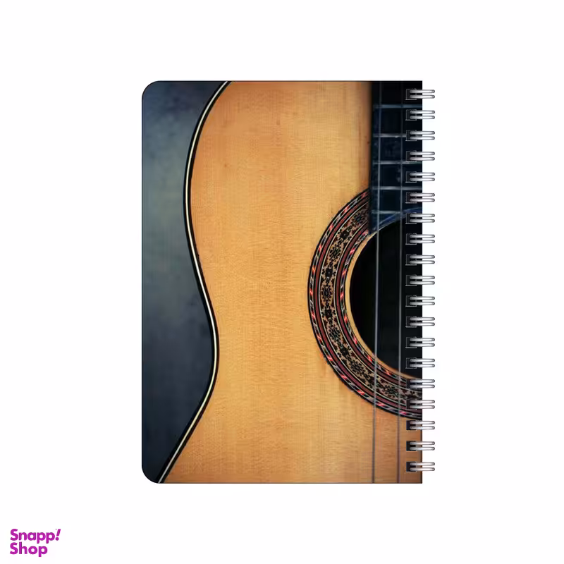 دفترچه یادداشت 80 برگ بامبیلیپ مدل چوبی طرح گیتار و موزیک کد 6650750