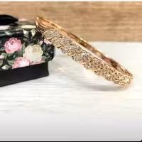 دستبند النگویی جواهری استیل زنانه دخترانه مارک ژوپینگ طرح 7