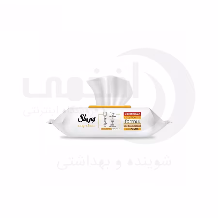 دستمال مرطوب اسلیپی sleepy همه کاره حاوی صابون عرب 100 عددی
