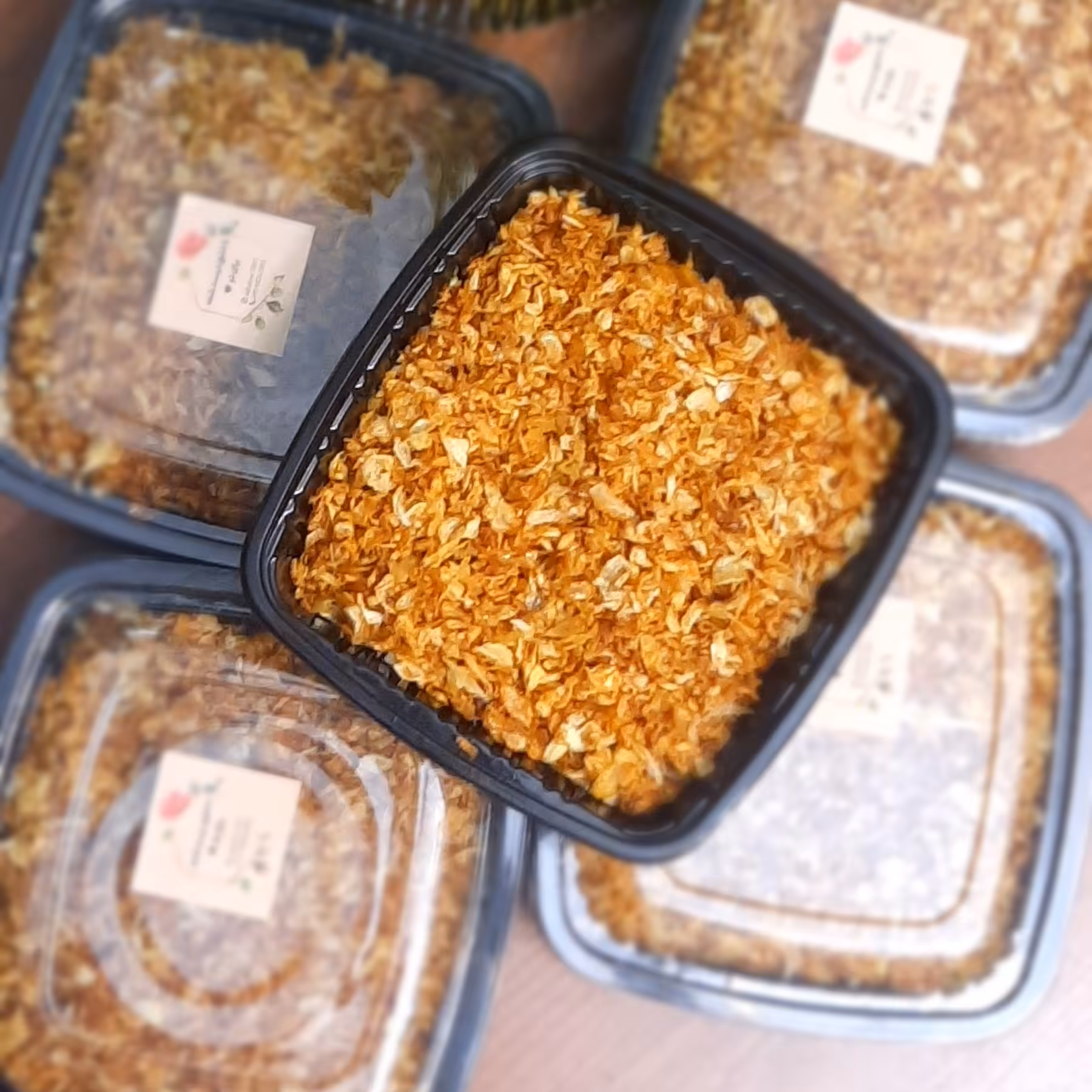 پیاز داغ نگینی.وزن 250 گرم