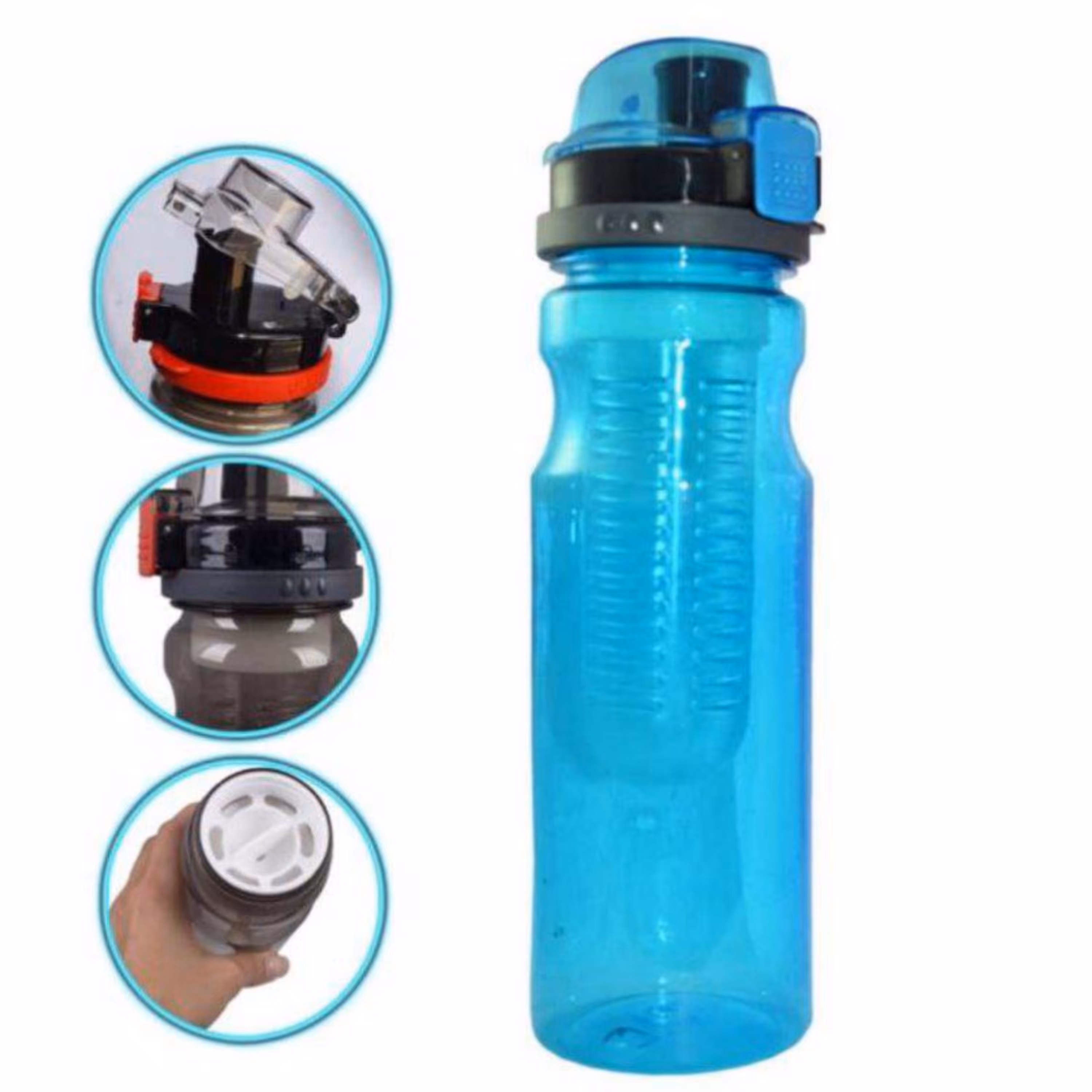 قمقمه ورزشی دمنوش دار با محفظه اسلایس میوه   درب قفلی  