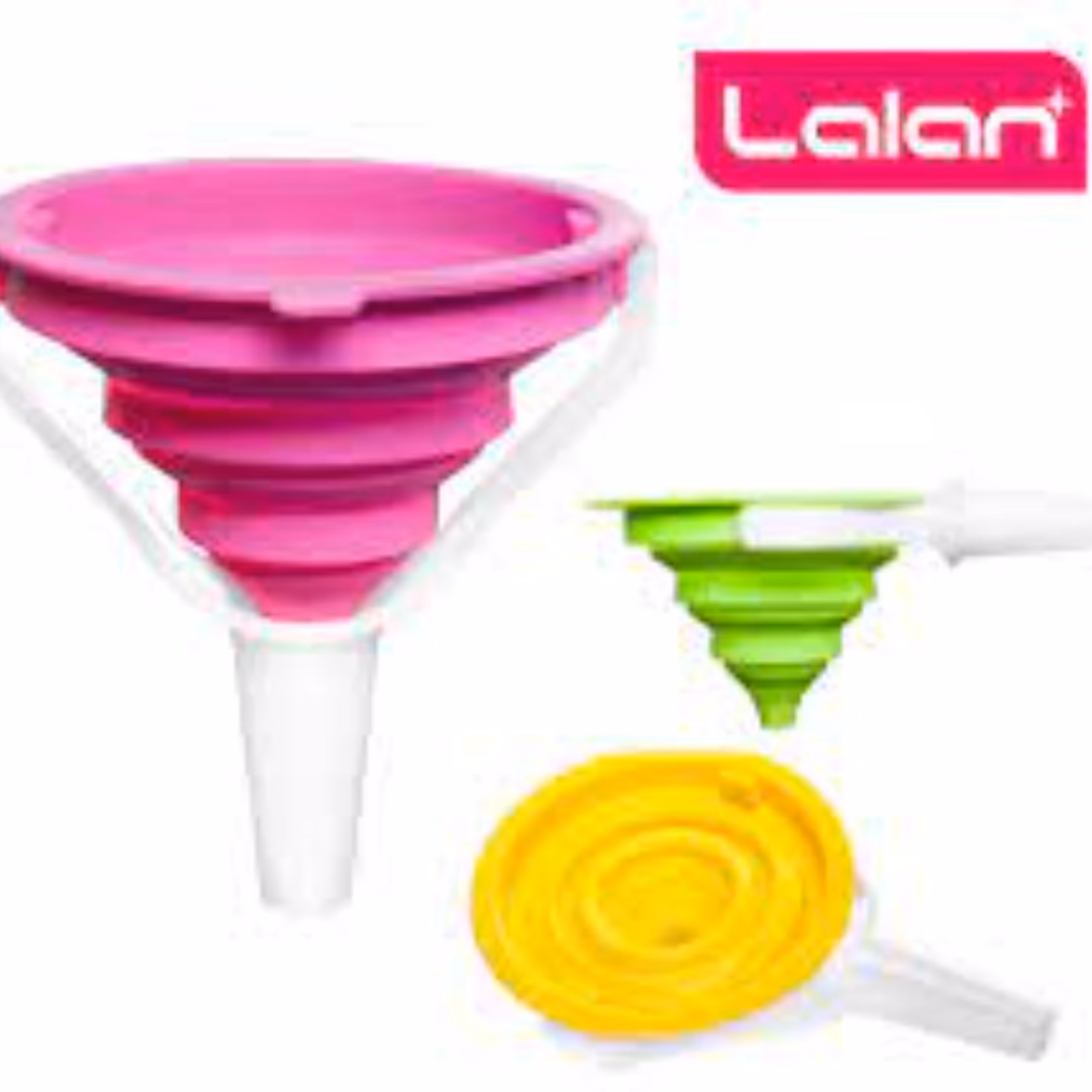 قیف سیلیکونی تاشو لالان رنگ سفید