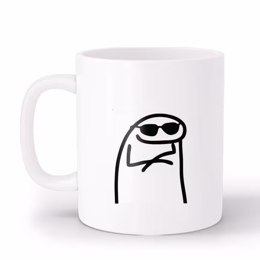 ماگ سرامیکی سفید طرح فانتزی کد 2223