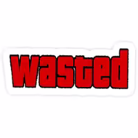 استیکر لپ تاپ طرح GTA مدل Wasted کد 1111MM