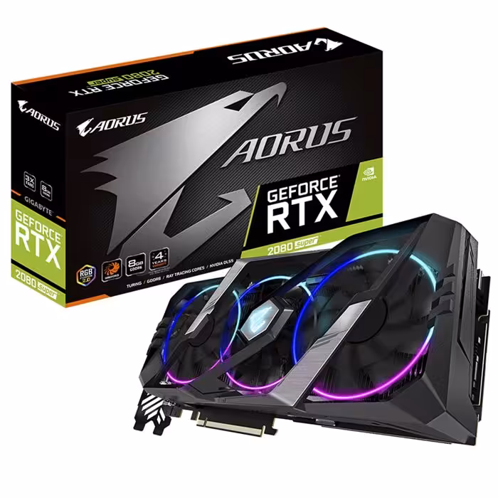 کارت گرافیک گیگابایت مدل AORUS GeForce&#174; RTX 2080 SUPER با حافظه 8 گیگابایت