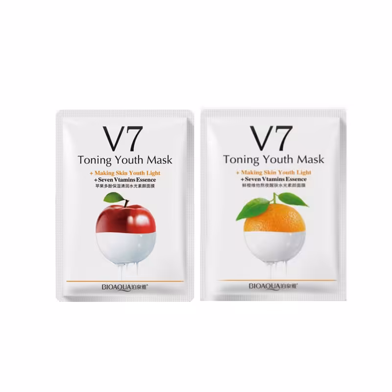 ماسک صورت بایوآکوا مدل سیب و پرتقال حجم 30 میلی لیتر بسته 2 عددی