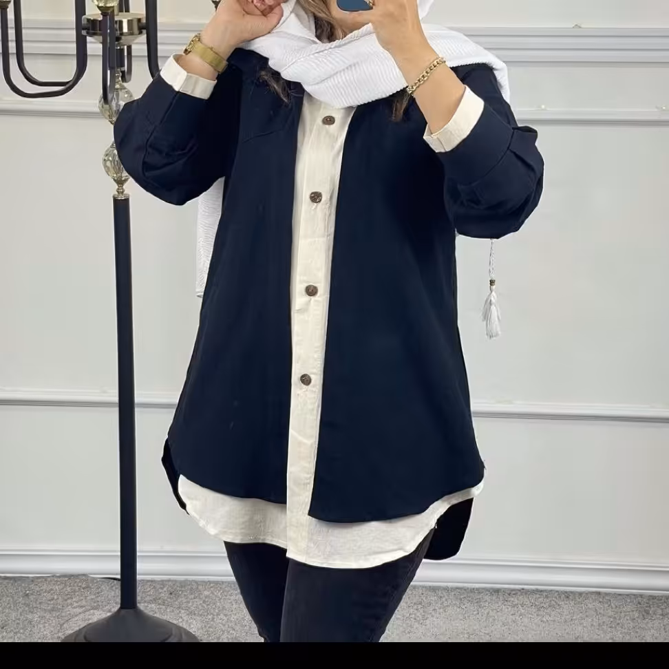 شومیز جانا جنس داکرون در دو سایزبندی تا48