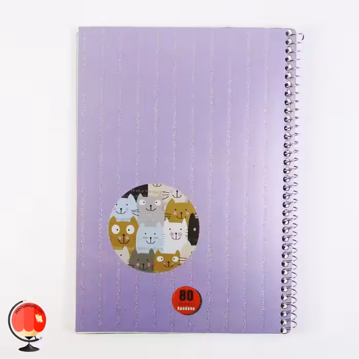 دفتر مشق 80 برگ سیمی طرح گربه ها آپادانا