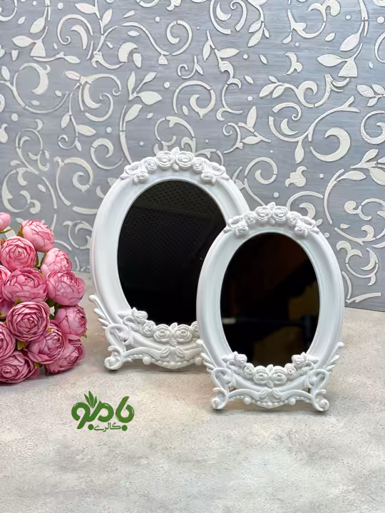 آینه رومیزی رز سفید در 2سایز