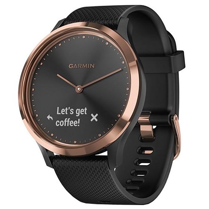ساعت مچی هوشمند گارمین مدل VIVOMOVE HR BLACK WITH ROSEGOLD HARDWARE