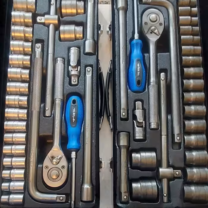 جعبه بکس آلمانی   فشار قوی   وارداتی   برند  rj germany   درایو یک دوم 25 پارچه   بکس از شماره 10تا32  