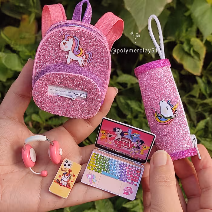 پکیج مینیاتوری مدرسه (لوازم التحریر اداری نوشت افزار سرگرمی بازی اسباب بازی یادگیری) 