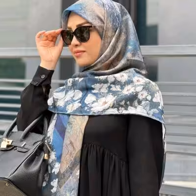 روسری طرح پتینه دور گل