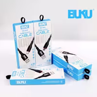 کابل کنفی فست شارژ و دیتا اورجینال BUKU - تایپ سی