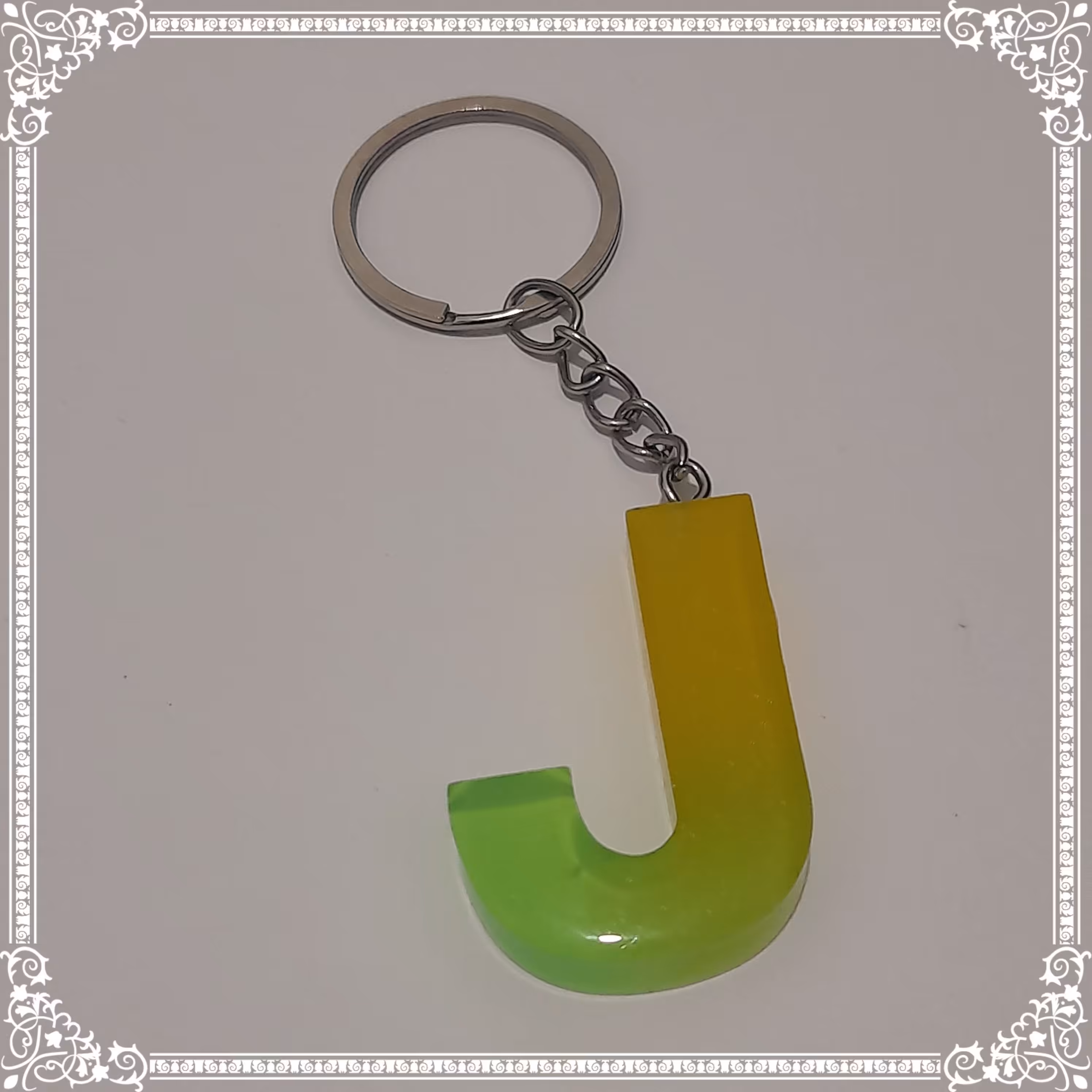 جاسویچی رزینی حروف انگلیسی حرف J دورنگ