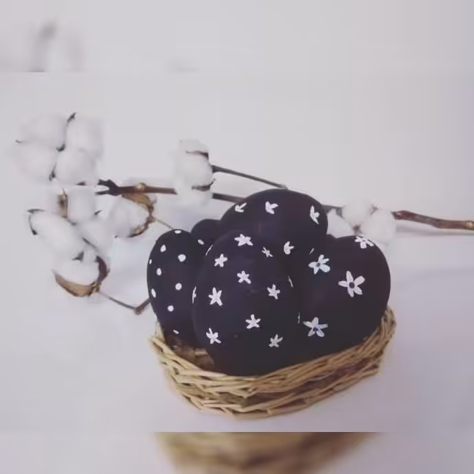 تخم مرغ سفالی طرح گل