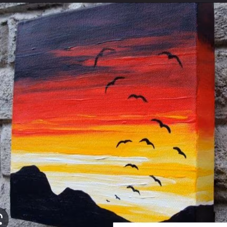 نقاشی های فانتزی طرح های منظره در ابعاد10در10