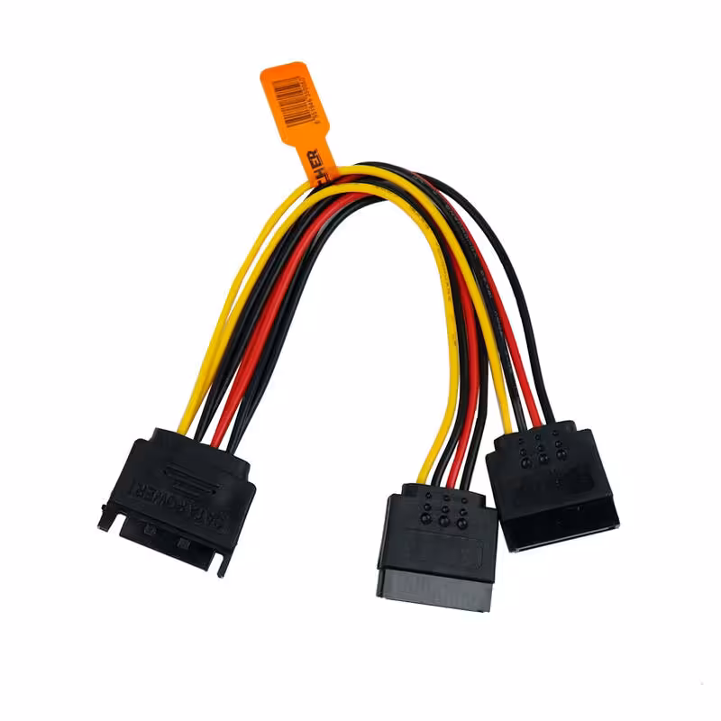 کابل مبدل برق هارد یک (نر) به دو (مادگی) طول 20cmCable Power SATA 20cm 1to2