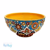 کاسه سفالی مینا کاری شده کد 348