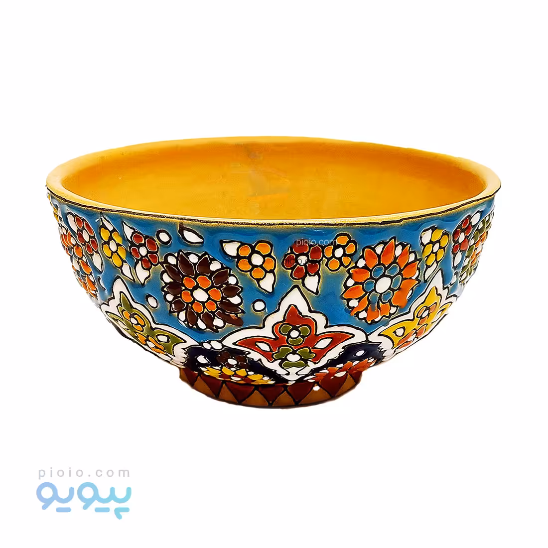 کاسه سفالی مینا کاری شده کد 348