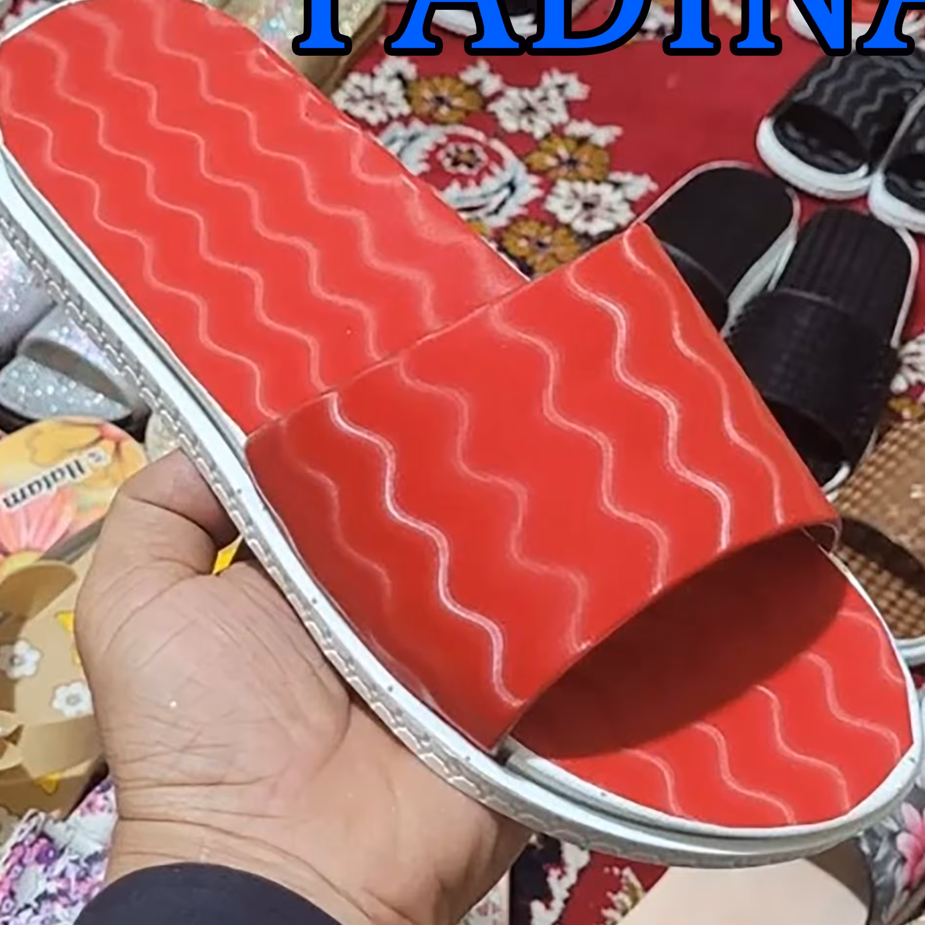 دمپایی زنانه طرح موجی ،سایز37-40 ،الوان، جنس ایربولینگ باکیفیت ،