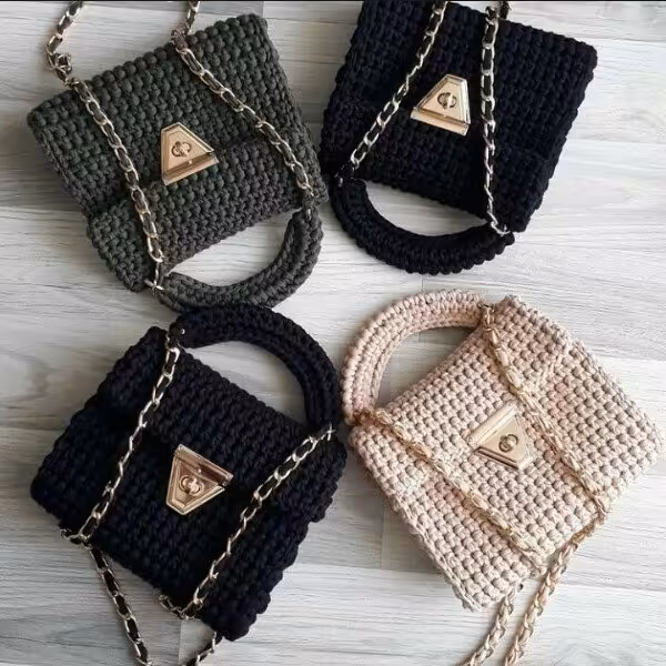 کیف دوشی دخترانه تریکو